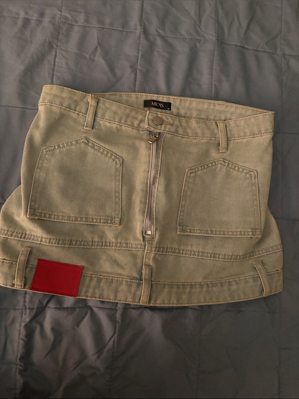 Micas Denim skirt with Front Zip size S/M